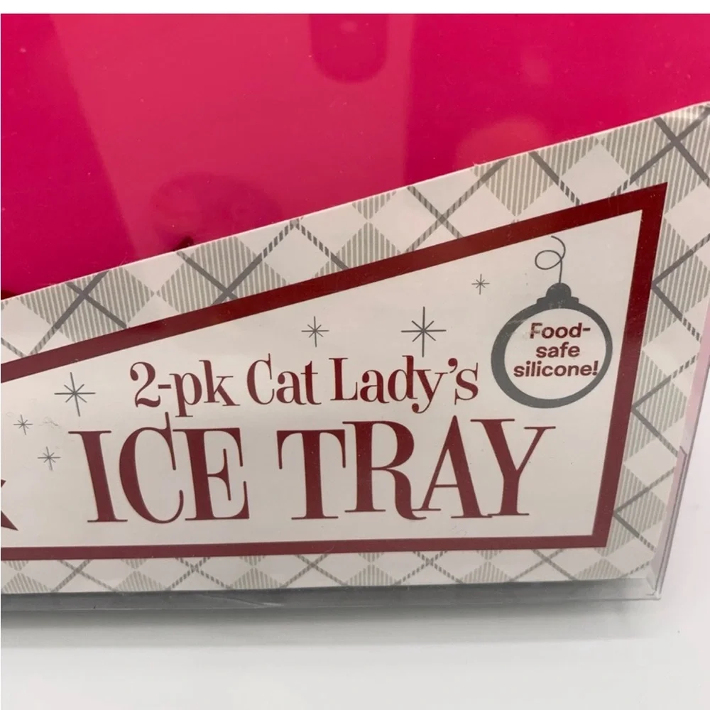 NWT Cat Lady's Pink Ice Tray 2-Pack